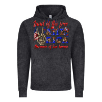 Vintage Black land of the free america because of the brave Vintage Hoodie - texasbilliewilder