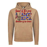 Vintage Coffee land of the free america because of the brave Vintage Hoodie - texasbilliewilder