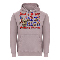 Vintage Zinc land of the free america because of the brave Vintage Hoodie - texasbilliewilder