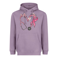 Lavender stethoscope nurse medical breast cancer awareness Heavyweight Hoodie - MaliasSmallBusiness