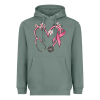 Sage stethoscope nurse medical breast cancer awareness Heavyweight Hoodie - MaliasSmallBusiness