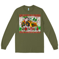 Army Green i dig christmas bulldozer santa Long Sleeve Tee - JahusDesignShop