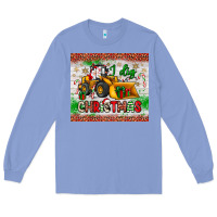 Colony Blue i dig christmas bulldozer santa Long Sleeve Tee - JahusDesignShop
