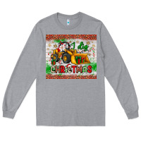 Heather Grey i dig christmas bulldozer santa Long Sleeve Tee - JahusDesignShop