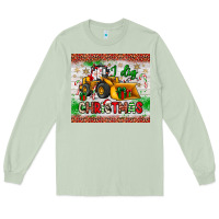 Matcha i dig christmas bulldozer santa Long Sleeve Tee - JahusDesignShop
