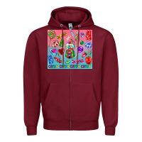 Burgundy candy Zipper Hoodie - AdoDesignShop