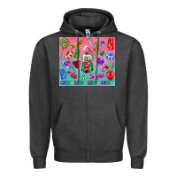 Charcoal Heather candy Zipper Hoodie - AdoDesignShop