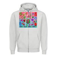 Dove Grey candy Zipper Hoodie - AdoDesignShop