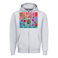Heather Grey candy Zipper Hoodie - AdoDesignShop