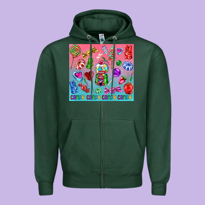 Candy Zipper Hoodie Designed By Adodesignshop