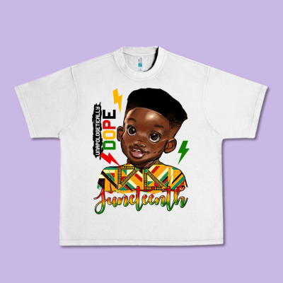 Juneteenth Black Boy Urban Heavy Tee Designed By Hra Design Shop