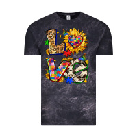 Cloud Black autism love Vintage Tee - Zillion Design Studio