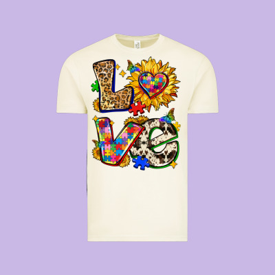 Autism Love Vintage Tee Designed By Zillion Design Studio