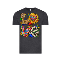 Vintage Black autism love Vintage Tee - Zillion Design Studio