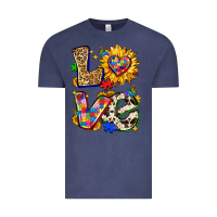 Vintage Denim autism love Vintage Tee - Zillion Design Studio