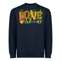 Navy love summer with pineapple Heavyweight Sweatshirt - texasbilliewilder