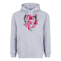 Heather Grey pink vibes Heavyweight Hoodie - MaliasSmallBusiness