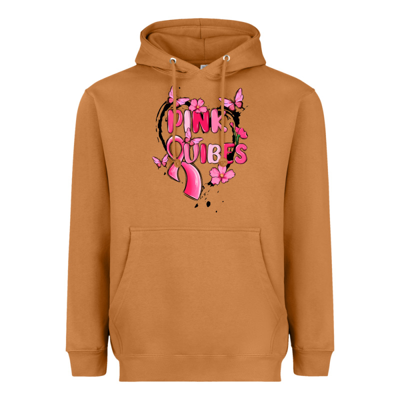 Pink Vibes Heavyweight Hoodie by MaliasSmallBusiness | Teevron