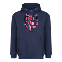 Navy pink vibes Heavyweight Hoodie - MaliasSmallBusiness