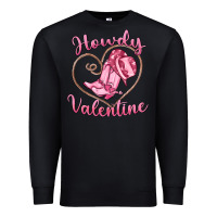 Black howdy valentine Premium Sweatshirt - MaliasSmallBusiness
