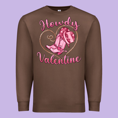Howdy Valentine Premium Sweatshirt Designed By Maliassmallbusiness