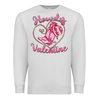 Dove Grey howdy valentine Premium Sweatshirt - MaliasSmallBusiness