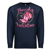 Navy howdy valentine Premium Sweatshirt - MaliasSmallBusiness