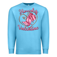 Ocean Blue howdy valentine Premium Sweatshirt - MaliasSmallBusiness