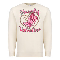 Sandshell howdy valentine Premium Sweatshirt - MaliasSmallBusiness