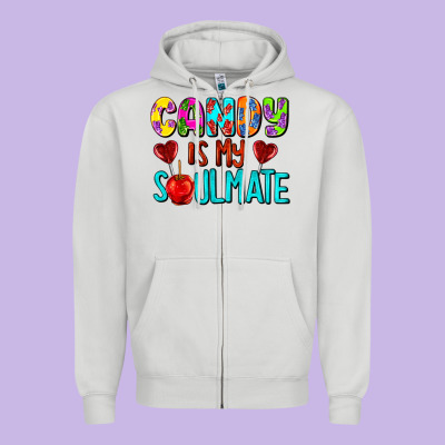 Candy Is My Soulmate Zipper Hoodie Designed By Adodesignshop