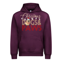 Mauve Wine Christmas Dogs Paws Urban Hoodie - Bettercallsaul