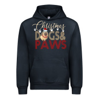 Navy Christmas Dogs Paws Urban Hoodie - Bettercallsaul