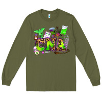 Army Green cna halloween Long Sleeve Tee - AdoDesignShop