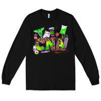 Black cna halloween Long Sleeve Tee - AdoDesignShop