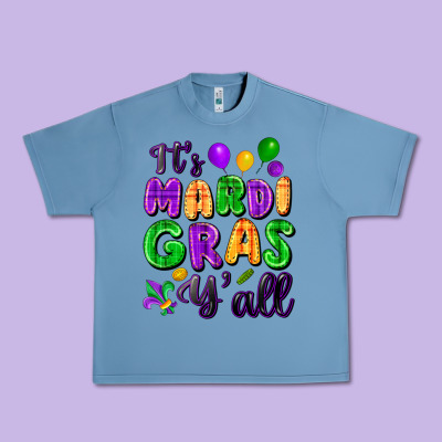 It's Mardi Gras Y'all Urban Heavy Tee Designed By Fadigitalartstudio