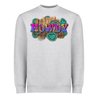 Heather Grey howdy Heavyweight Sweatshirt - Zillion Design Studio