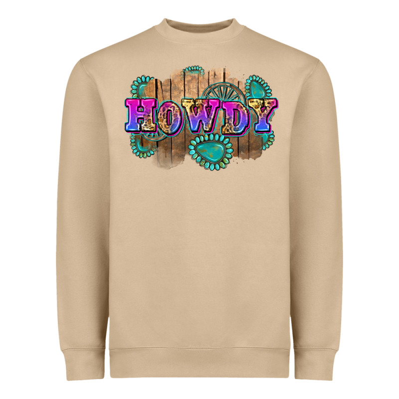 Howdy Heavyweight Sweatshirt by Zillion Design Studio | Teevron
