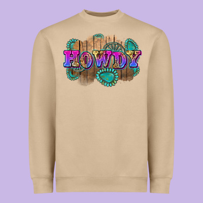Howdy Heavyweight Sweatshirt Designed By Zillion Design Studio