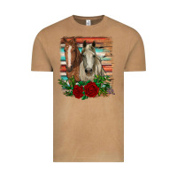 Vintage Camel horses with roses Vintage Tee - RanaPortraitStore