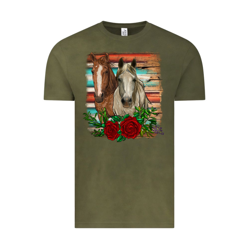 Horses With Roses Vintage Tee by RanaPortraitStore | Teevron