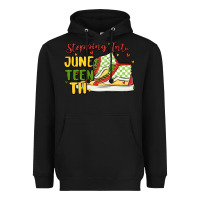 Black stepping into juneteenth Heavyweight Hoodie - MaliasSmallBusiness