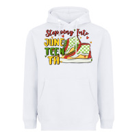 White stepping into juneteenth Heavyweight Hoodie - MaliasSmallBusiness