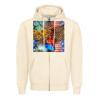 Sandshell statue of liberty american flag Zipper Hoodie - BundleAndBundleShop