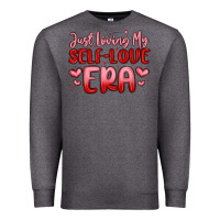 Charcoal Heather just loving my self love era Premium Sweatshirt - MaliasSmallBusiness