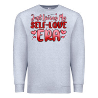Heather Grey just loving my self love era Premium Sweatshirt - MaliasSmallBusiness