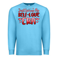 Ocean Blue just loving my self love era Premium Sweatshirt - MaliasSmallBusiness