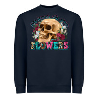 Navy find someone who grows flowers Heavyweight Sweatshirt - Zillion Design Studio