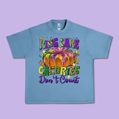 King Cake Calories Don't Count Urban Heavy Tee Designed By Fadigitalartstudio