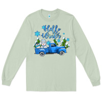 Matcha hello winter with sniwman and  truck Long Sleeve Tee - AdoDesignShop