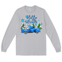 Moon Dust hello winter with sniwman and  truck Long Sleeve Tee - AdoDesignShop